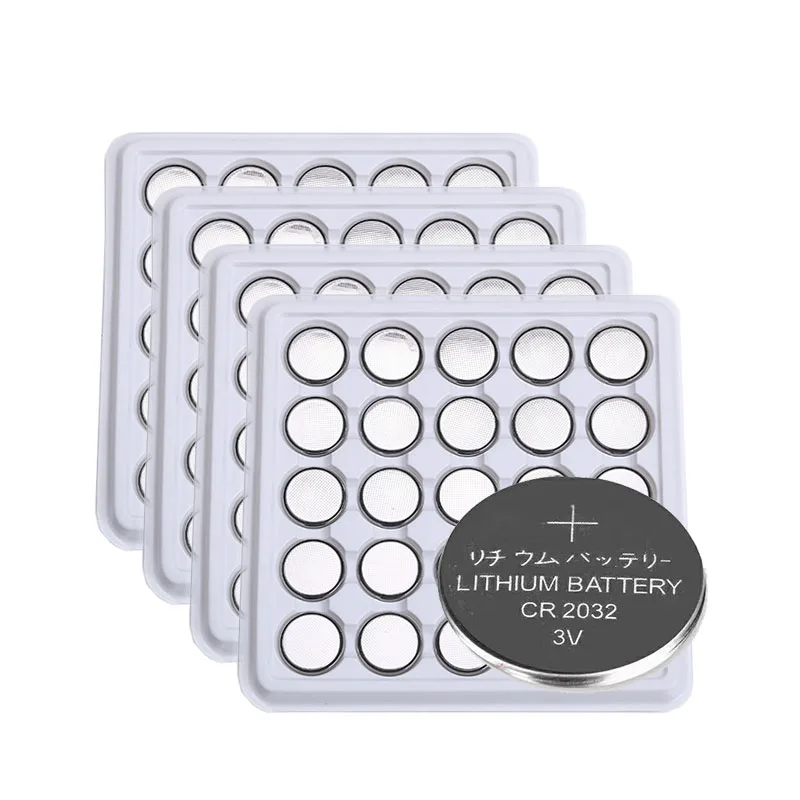 

100pcs 3V CR2032 Lithium Button Cell Battery BR2032 DL2032 ECR2032 CR2032 5004LC KCR2032 EE6227 Coin Cell Batteries For Watch