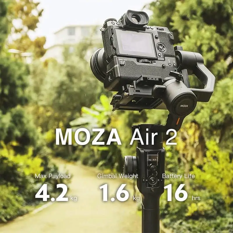 Moza Air 2 3 осевой ручной карданный стабилизатор 4 кг Полезная нагрузка для камеры SONY