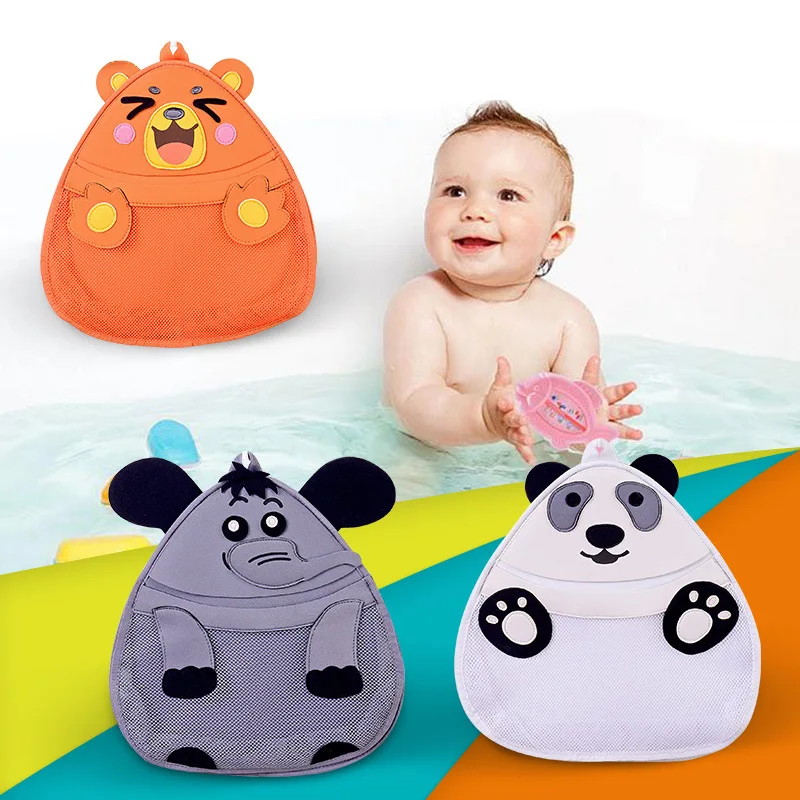 

New 3D cartoon storage bag kids Toy collection bathroom waterproof The wall bag Travel swimming net bag wash supplies organizer