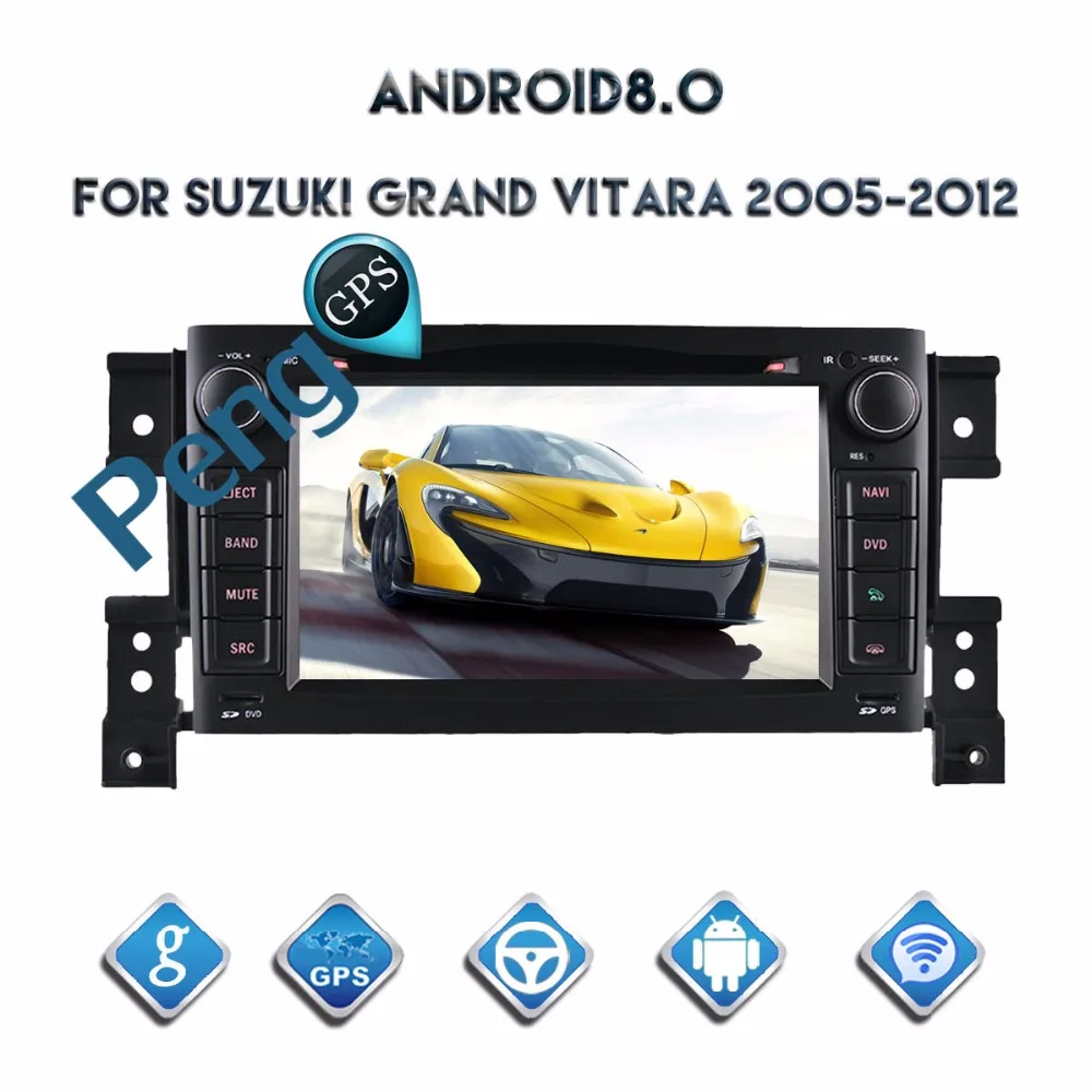 

Octa Core CD DVD Player 2 Din Stereo Android 8.0 Car Radio for SUZUKI GRAND VITARA 2005-2012 GPS Navigation Autoradio Headunit