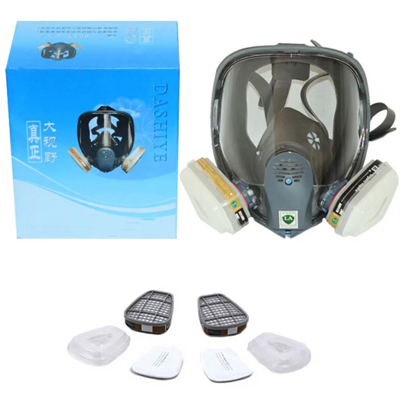 

Full face gas Mask Organic Vapor Cartridge Respirator Face Mask for Painting Spraying Anti-dust formaldehyde Fire comparable6800