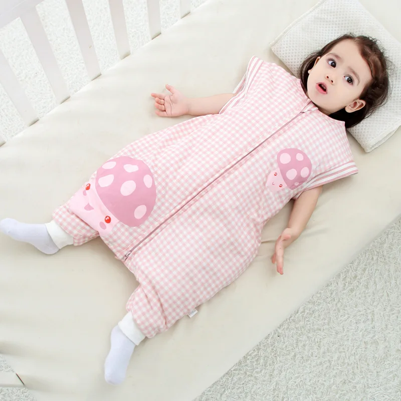 FEWIYONI/ осенне-зимний спальный мешок из хлопка для малышей, Одноцветный спальный мешок с разрезом для малышей, теплый спальный мешок