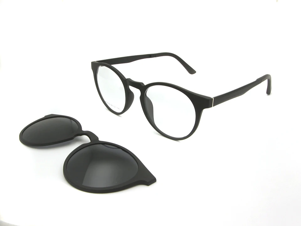 Винтажные корейские очки Ultem, пластиковые титановые солнцезащитные очки на магнитной застежке, женские круглые поляризованные очки на застежке, поляризованные линзы
