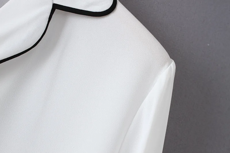 GCAROL, коллекция ранней весны, женская шифоновая блузка с отложным воротником, элегантная офисная рубашка, аккуратные классические Базовые Женские топы