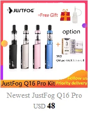 Justfog minifit стартовый комплект 370 мАч все в одном vape комплект как justfog q16 с батареей MINIFIT компактный pod vaping устройство