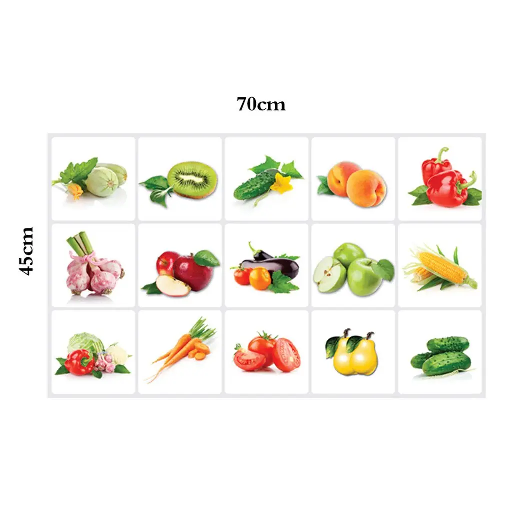 Creative Melon Fruit Kitchen Wall Stickers Self-Adhesive Vinyl Room Window Wall Decals Art Indoor Decoration Waterproof