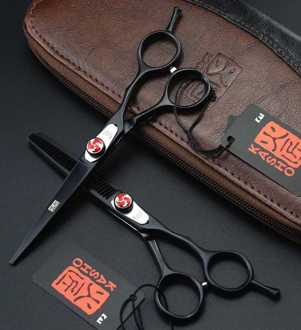 

Kasho Professional 6 Inch Hair Scissors Hairdressing Cutting Thinning Shears Kapper Hair Makas Tijeras Peluquero