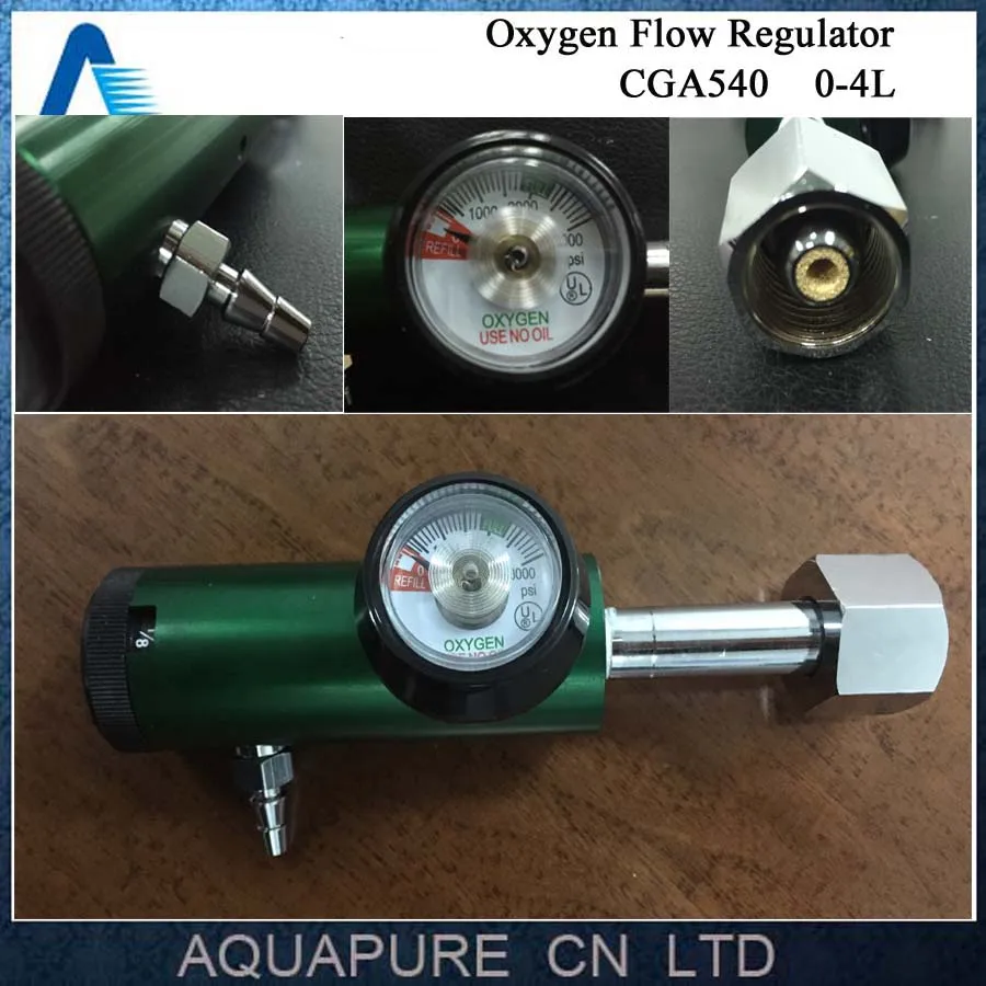 Высокое качество 0-4 LPM детский кислородный Бак Регулятор CGA540 Тип Мини регулятор потока для промышленного O2 цилиндра