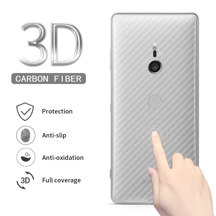 WOLFPSYCH 10 шт./лот 3D углеродного волокна задняя пленка для sony Xperia XZ3 XZ2 XZ Премиум XZS X