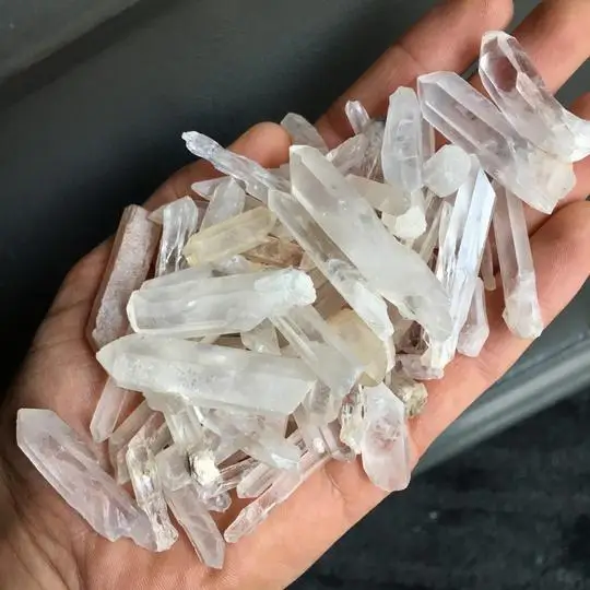 

1/2lb Lot - Clear Quartz Small/Medium Size Crystal Point Set - Madagascar