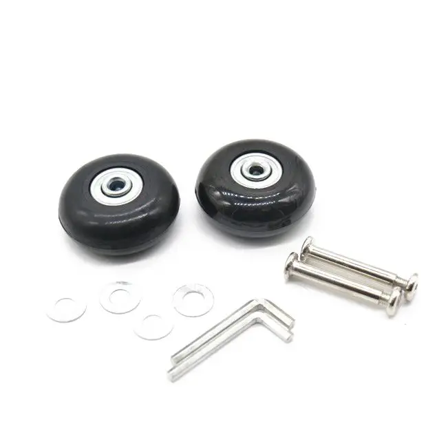 2 Sets of Luggage Suitcase Replacement Wheels Axles Deluxe Repair Tool 50*22*6.1 mmBag Parts