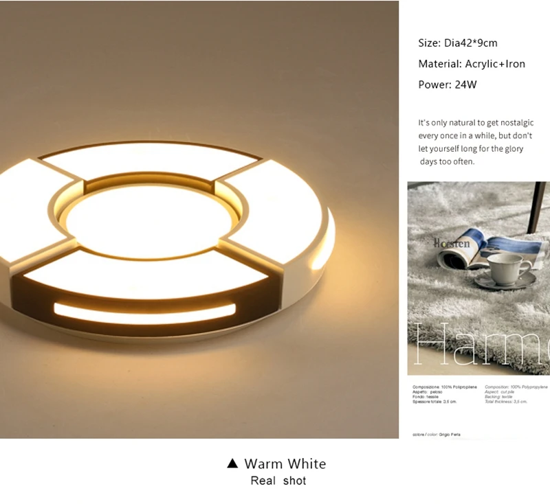 Creative Round Acrylic LED Ceiling Lights For Bedroom Living Room Modern Remote Control Ceiling Lamp Home Lighting Fixture (8)