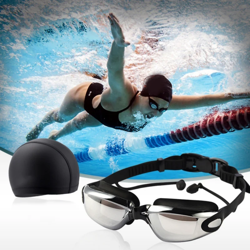 Swimming Goggles Professional Adjustable Waterproof Anti-Fog Uv Swim Eyeglass