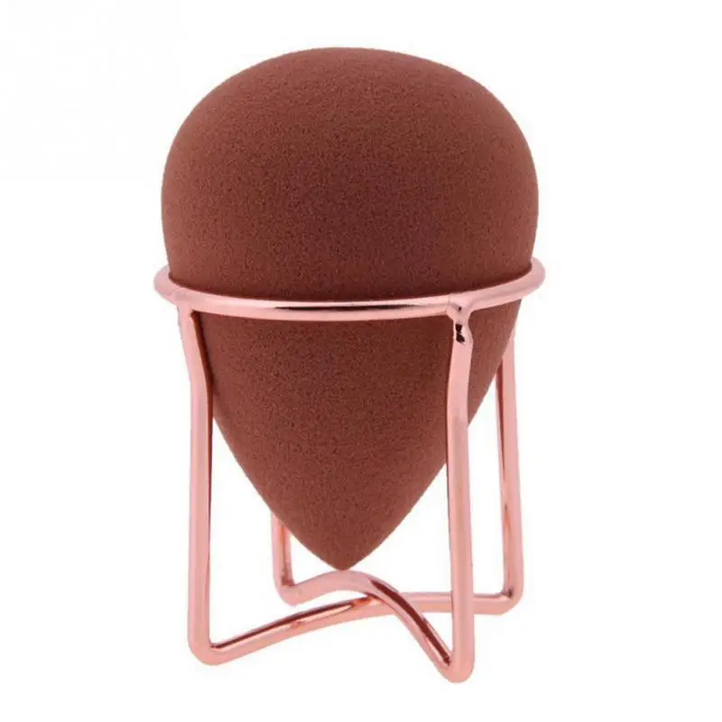 Makeup Puff Rack Sponge Holder Beauty Makeup Powder Puff Blender Storage Rack Sponge Drying Stand Holder - Цвет: rose gold