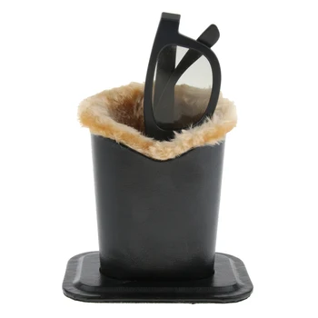 

Desk/End Table Eyeglass Holder Stand - Tawny Plush Lined Protective Anti-Scratch - Pen Holder/Desktop Case