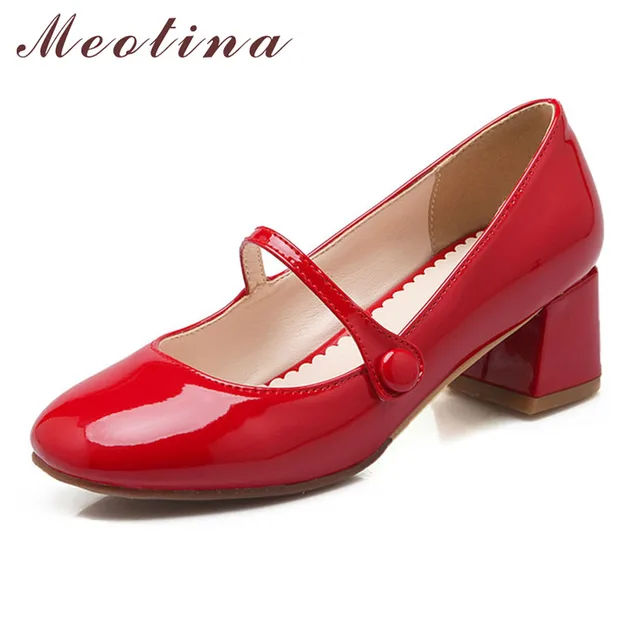US $18.32 53% OFF|Meotina Designer Schuhe Frauen Mary Jane Karree Mid Heels Dame schuhe Klobigen Fersen Hochzeit Pumps Weiß Rot Frauen Schuhe Größe 10 US $16.26 53% OFF|Meotina Frauen Schuhe High Heels Spitz Hohe Ferse Schuhe Frauen Pumpen Weiß Hochzeit Heels Schuhe Gelb Schwarz Große Größe 9 10 in