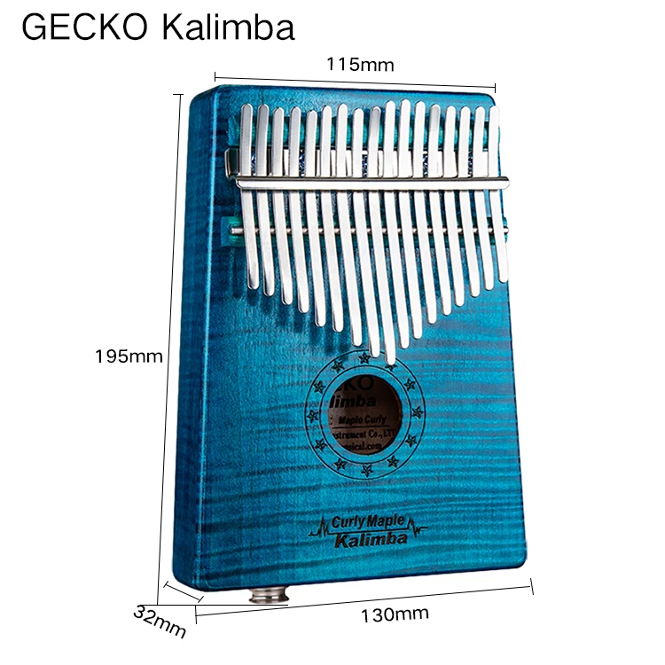 GECKO Kalimba Kaufen 17 ключ кудрявый клен «пианино для больших пальцев» builts-in EVA высокопроизводительная защитная коробка, молоточек для настройки, MC-BLEQ