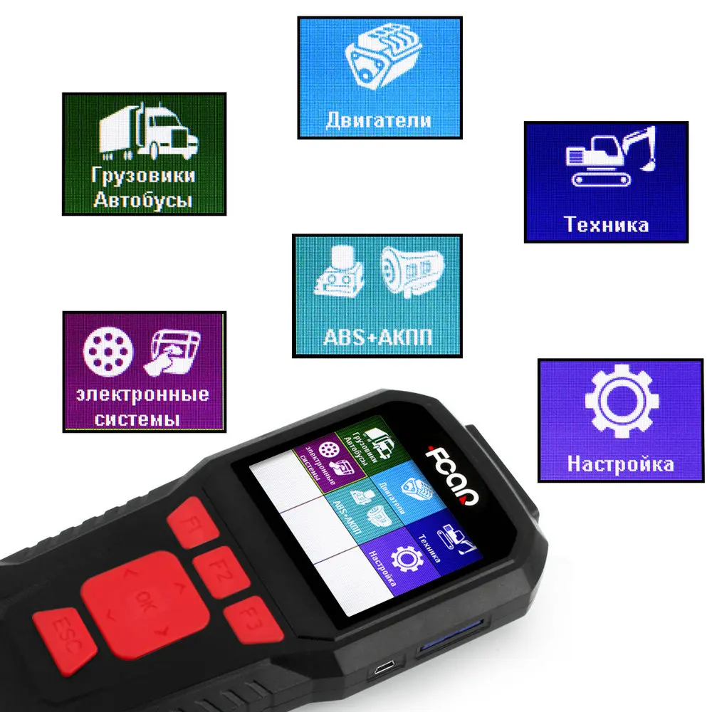 FCAR F 50R Heavy Duty Truck OBD2 Авто диагностический сканер 24V дизельные тележки для большого