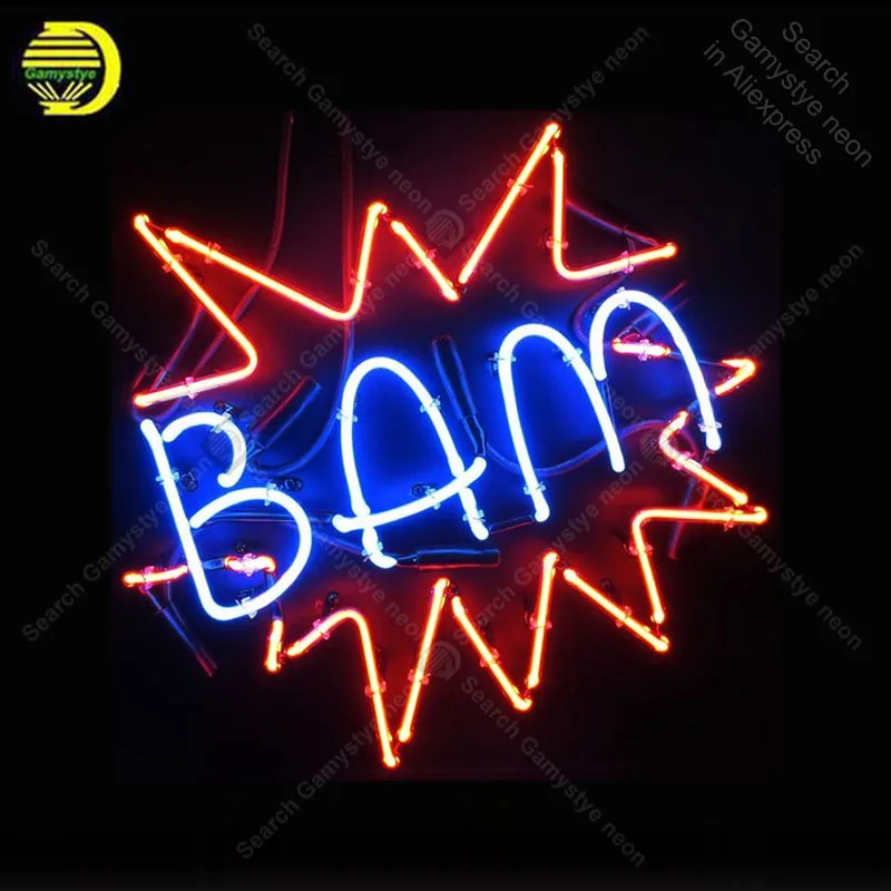 Неоновые световые знаки для Bam взрывной вывеска неоновые лампочки лампы для мотоциклов стекло ручной работы бар окна дисплей неоновый Letrero