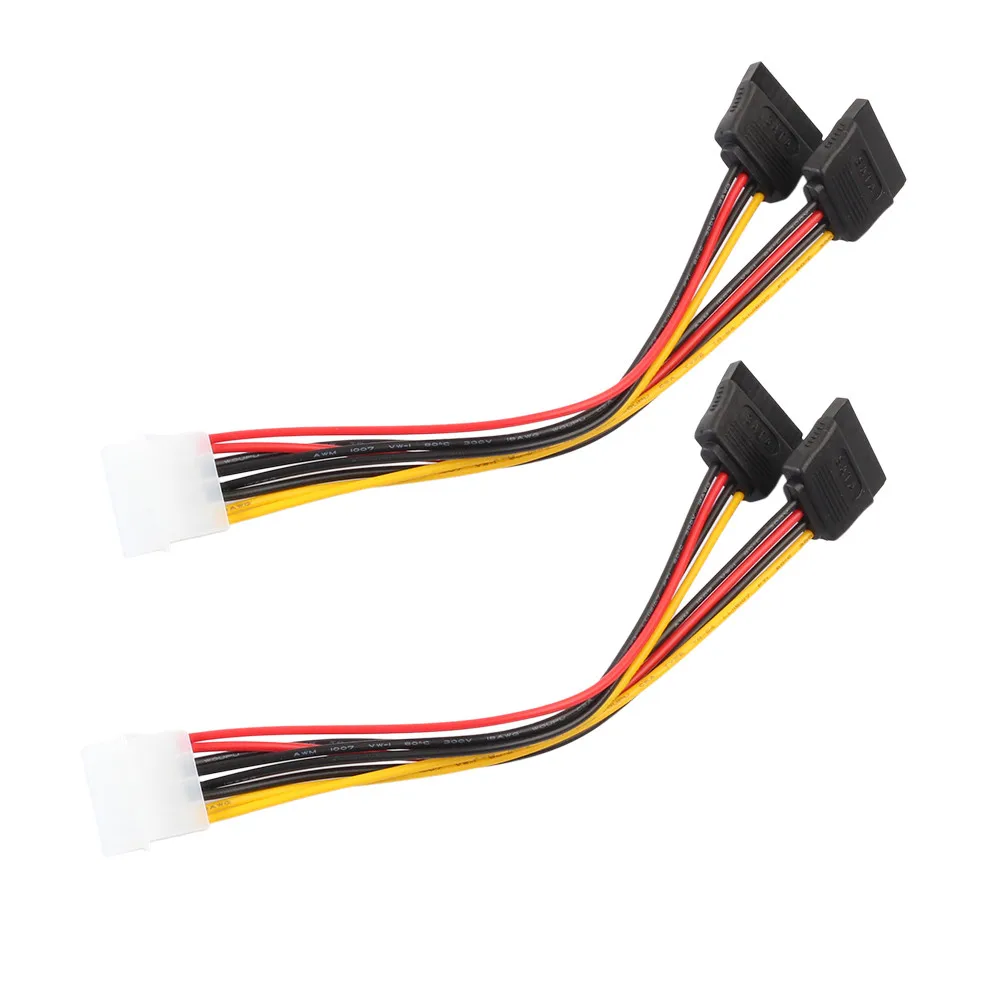 4Pin IDE Molex к 2 ATA SATA Блок питания Y сплиттер жесткий приводной удлинитель Кабель |