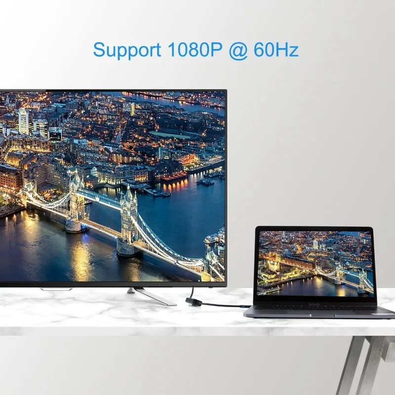 USB C к DVI кабелю (1080P @ 60 Гц) совместим с MacBook/iMac 2017/ Chromebook Pixel/Dell XPS 13/ Yoga 910 Samsung