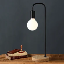 Современные деревянные кованого железа настольная лампа простой и красивый. Творческая личность общежитие спальня исследование прикроватные настольная лампа