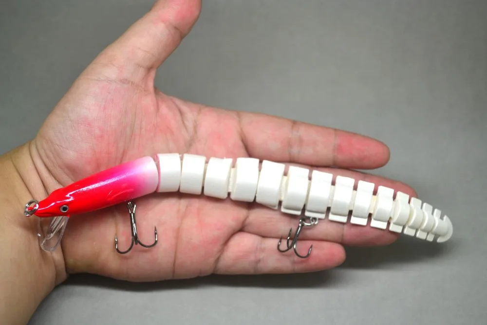 センチ低音釣り ベイトスイムベイト ルアー ライフライク ウナギ ドジョウ赤白多関節新しい Bait Boats For Sale Bait Moldsbait Bass Aliexpress