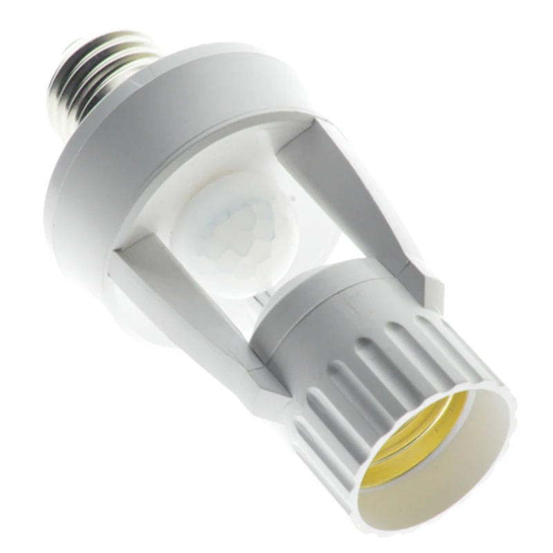 AC 110-220 в 360 градусов Pir индукционный датчик движения ИК инфракрасный человек E27 розетка переключатель база светодиодные лампы держатель лампы - Цвет: White