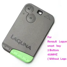 Для Renault Laguna smart key 433 МГц без логотипа 2 кнопки дистанционного ключа автомобиля 2 шт