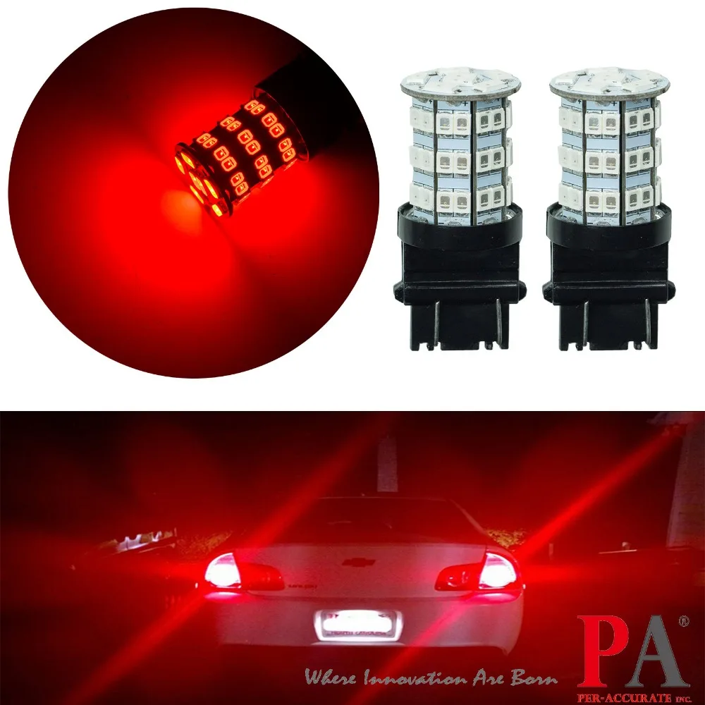 PA LED 2pcs x LED Stop Lamp RED Color 55SMD 2835 5630 SMD LED 12V 3156