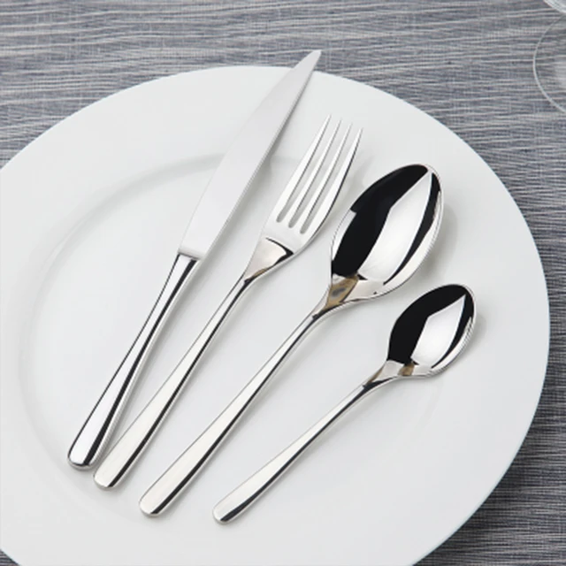 24 Pieces 18/10 Stainless Steel Flatware Set Polishing Silverware Set