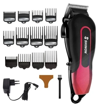 

Professional powerful hair clipper rechargeable hair cutting machine haircut electric cutter hair trimmer men barber adjustable