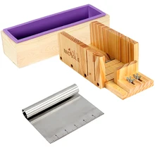 Mold Soap-Making-Tool-Set Loaf-Cutter with Adjustable Wooden Box And Stainless-Steel