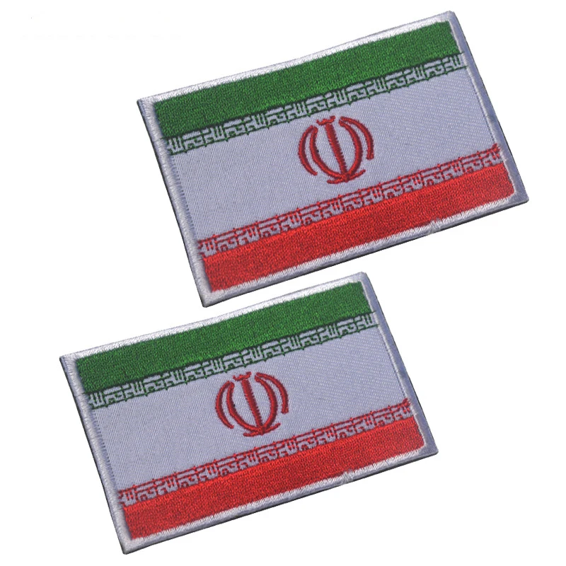 

3D embroidery patches armband loops and hook Flag of Iran Flag patches badges for clothing or hat or bag patch