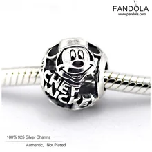Серебро 925 пробы шеф повар мышь Европа Шарм бусины для изготовления ювелирных изделий Подходит талисманы браслет Berloque