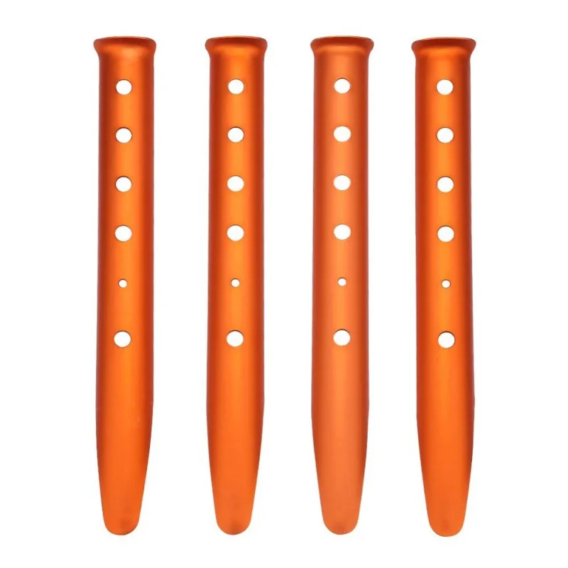 New 4pcs Outdoor Camping Nail Pegs For Tent Aluminum Alloy ABS Hiking Screw Tent Stake Snow Grassland