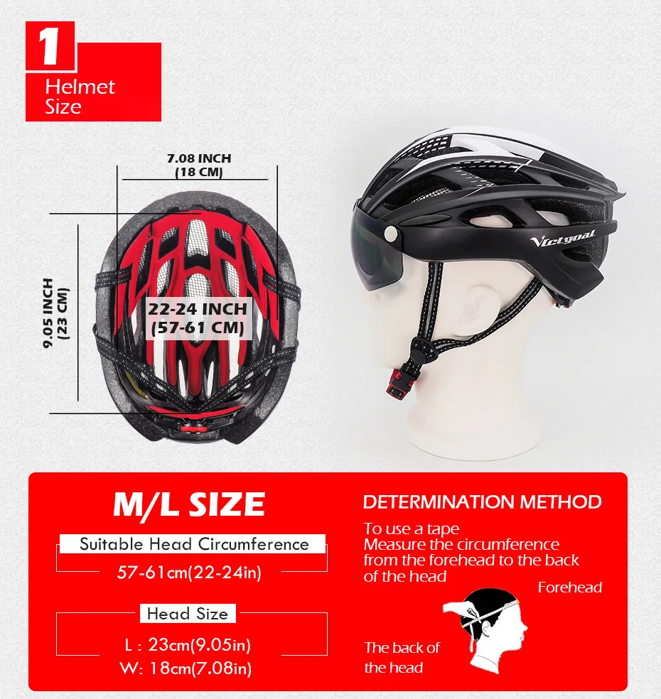 VICTGOAL, велосипедный шлем для горной дороги, светильник MTB, велосипедный шлем для мужчин и женщин, цельный, отлитый, ветрозащитный, велосипедный шлем с Goggle