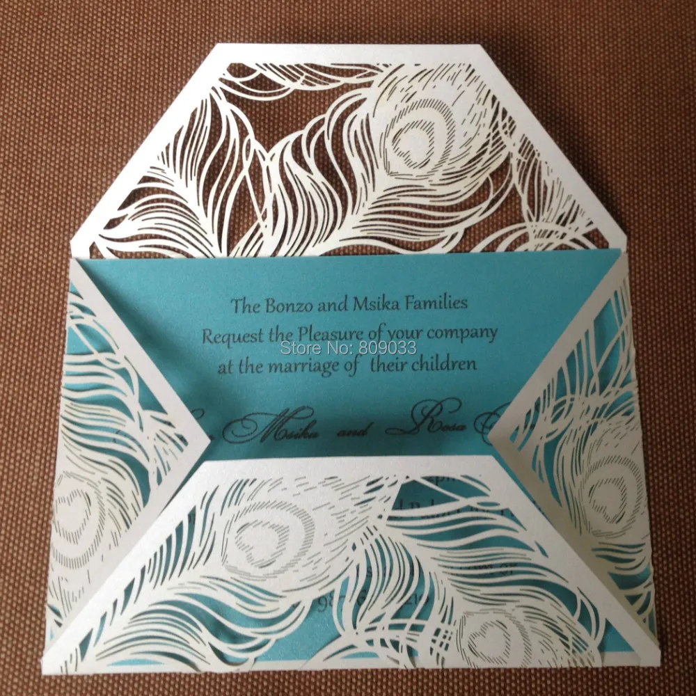 peacock invitations