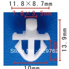 100 шт. двери и рокер Панель литье зажим для GM для Buick века для Regal для Pontiac Grand Prix 1995-на авто Пластик крепежа