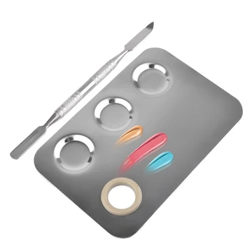 

1Pcs Empty Palettes Eyeshadow Pans Foundation Concealer Mixing Bowl Tools Nail Polish Color Palette Cosmetic Spatula Makeup