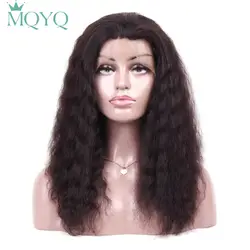 MQYQ 360 Синтетические волосы на кружеве al парик 130% бразильский глубокая волна Синтетические волосы на кружеве натуральные волосы парики для