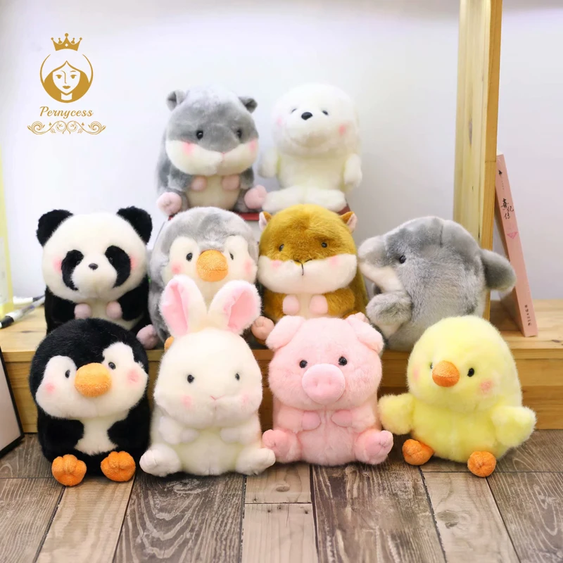 

1PCS 18CM Kawaii Penguin Doll Rabbit Hamster Panda Pig Plush Toy, Mini Simulation Animal Plush Filled Doll, Kids Toy, Home Decor