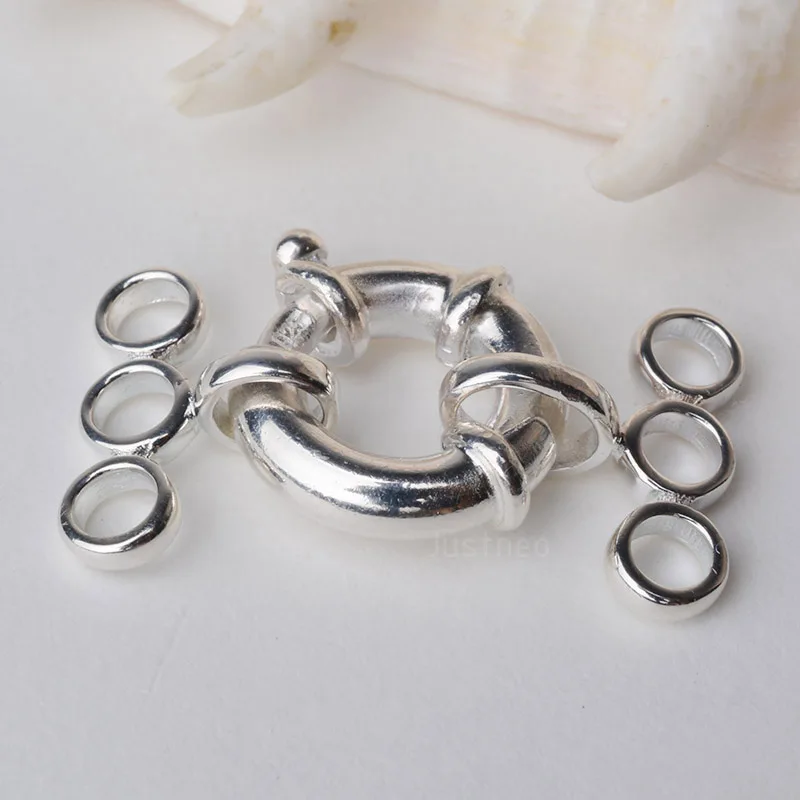 Bolt Spring Ring Clasps Jewellery Findings 925 Sterling Silver
