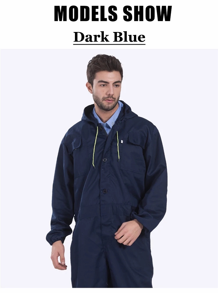 Темно-синий Спецодежда Комбинезоны мужские рабочие брюки Строительная форма