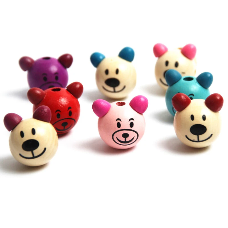 5 шт. деревянные бусины в виде медведя|wooden balls|beads woodwooden bear beads |