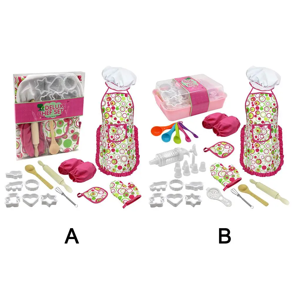 Children's Baking Mold Tool Set Cake Food Baking Apron Kitchen Utensils Set Educational Toys For Children Birthday Gifts Children's Baking Mold Tool Set Cake Food Baking Apron Kitchen Utensils Set Educational Toys For Children Birthday Gifts