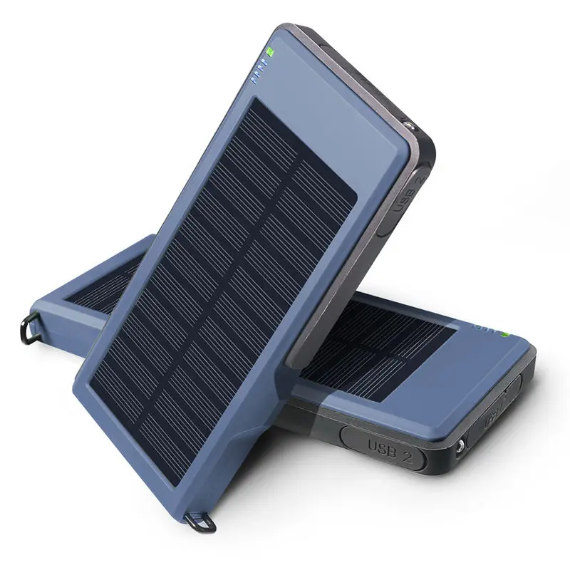YFW Waterproof Pover Bank 10000mAh Solar External Battery Charger Double Output Solar Mobile