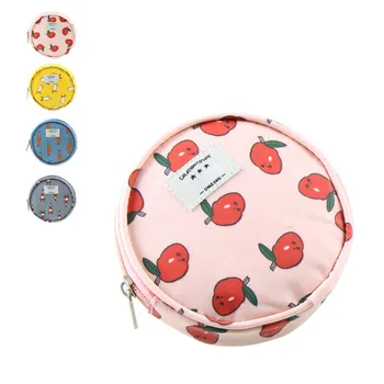 

Creative Waterproof Round Headphone Cable Storage Bag Multi-Function Outdoor Portable Mini Sundries Storage Small Purse