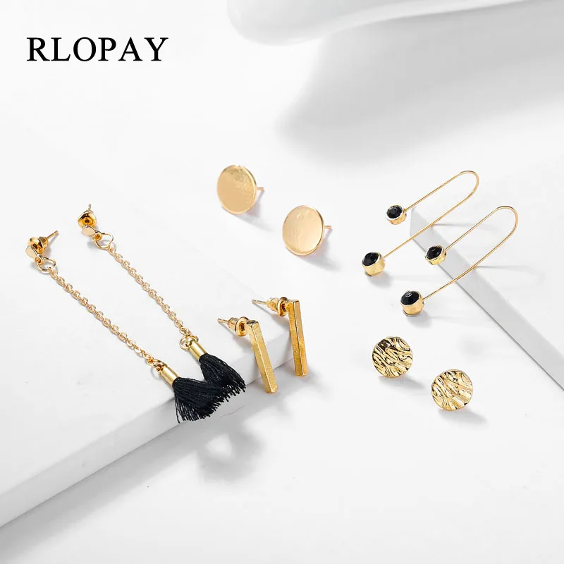 RLOPAY новая кисточка на длинной цепочке Леопардовый Комплект сережек для женщин