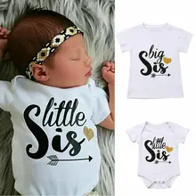 Боди «Sister and Me»; одинаковые комплекты для семьи; хлопковая одежда; футболка «Big Sister»; Летний комбинезон для маленькой сестры